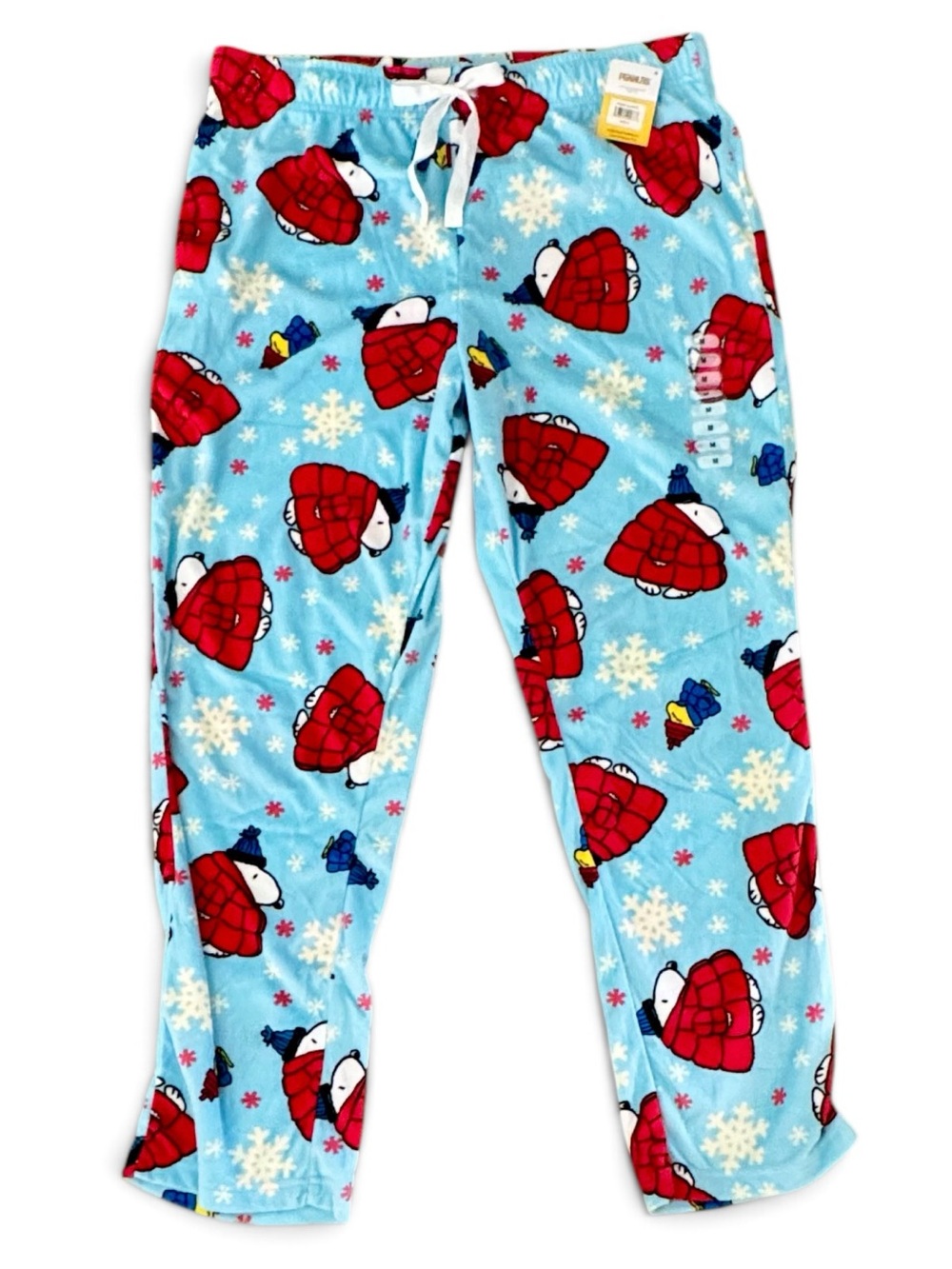 NWT Peanuts Size Medium Snoopy Puffer Jacket Fleece Pajama Pants